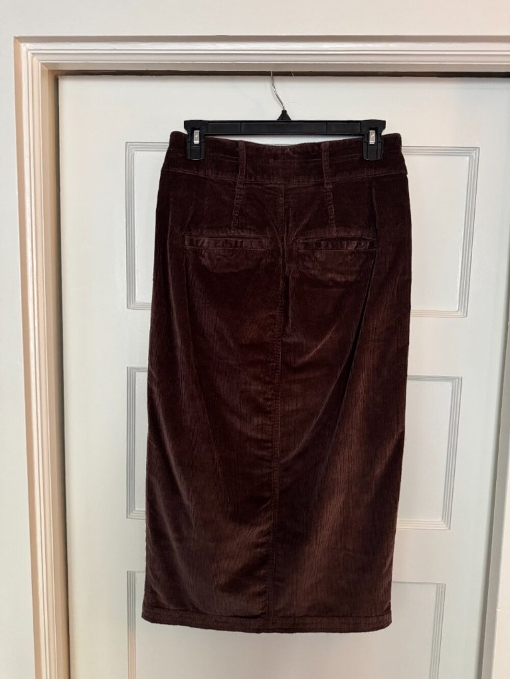 NWT Anthropologie PIlcro Double Waist Corduroy Midi Skirt, Front Slit - Picture 8 of 10